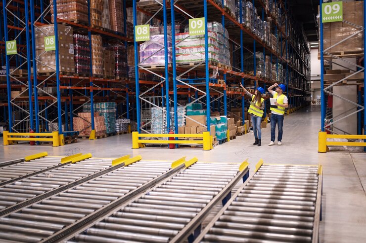 Double deep pallet racking